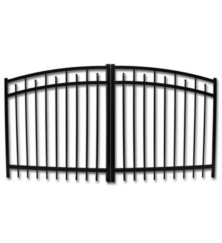 Double Aluminum Gate with Top Rail