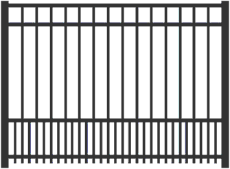 Residential Grade Chateau Style Aluminum Fencing Section