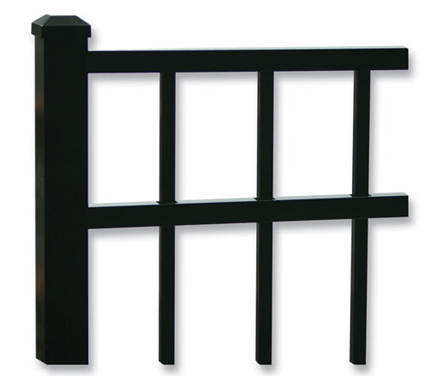Commercial Cottage Aluminum Fence Closeup