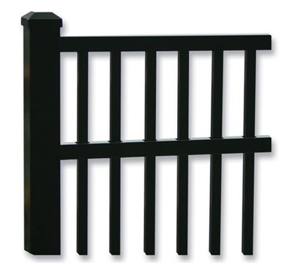 Commercial Fortress Aluminum Fence Closeup