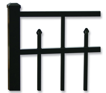 Commercial Villa Aluminum Fence Closeup